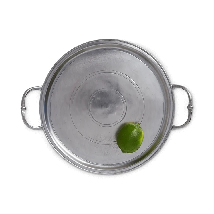 Round Tray with Handles