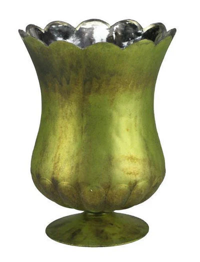 Matte Green Mercury Glass Vase