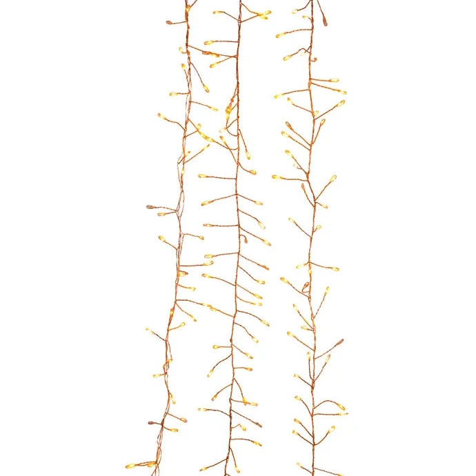 240-Light Twinkling Classic White LED Cluster Garland