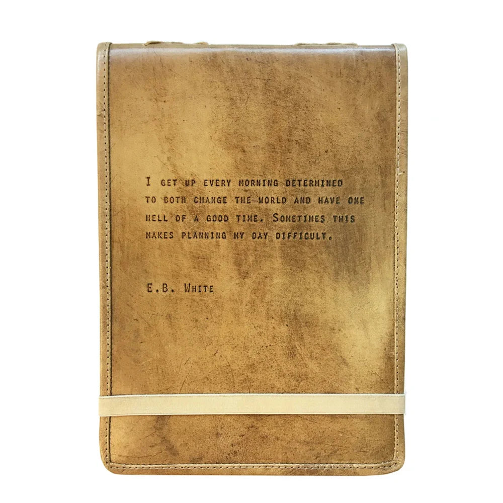 E B White Leather Journal