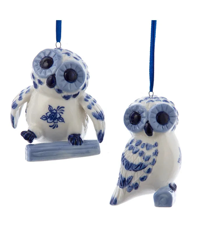 Porcelain Owl Ornaments