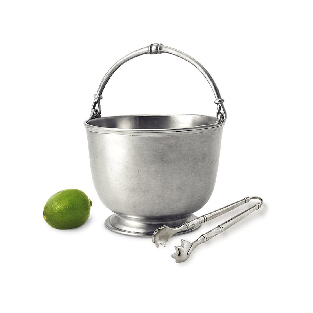 Bar Ice Bucket With Tongs Set