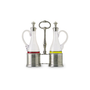 Oil & Vinegar Set with Pewter Tops