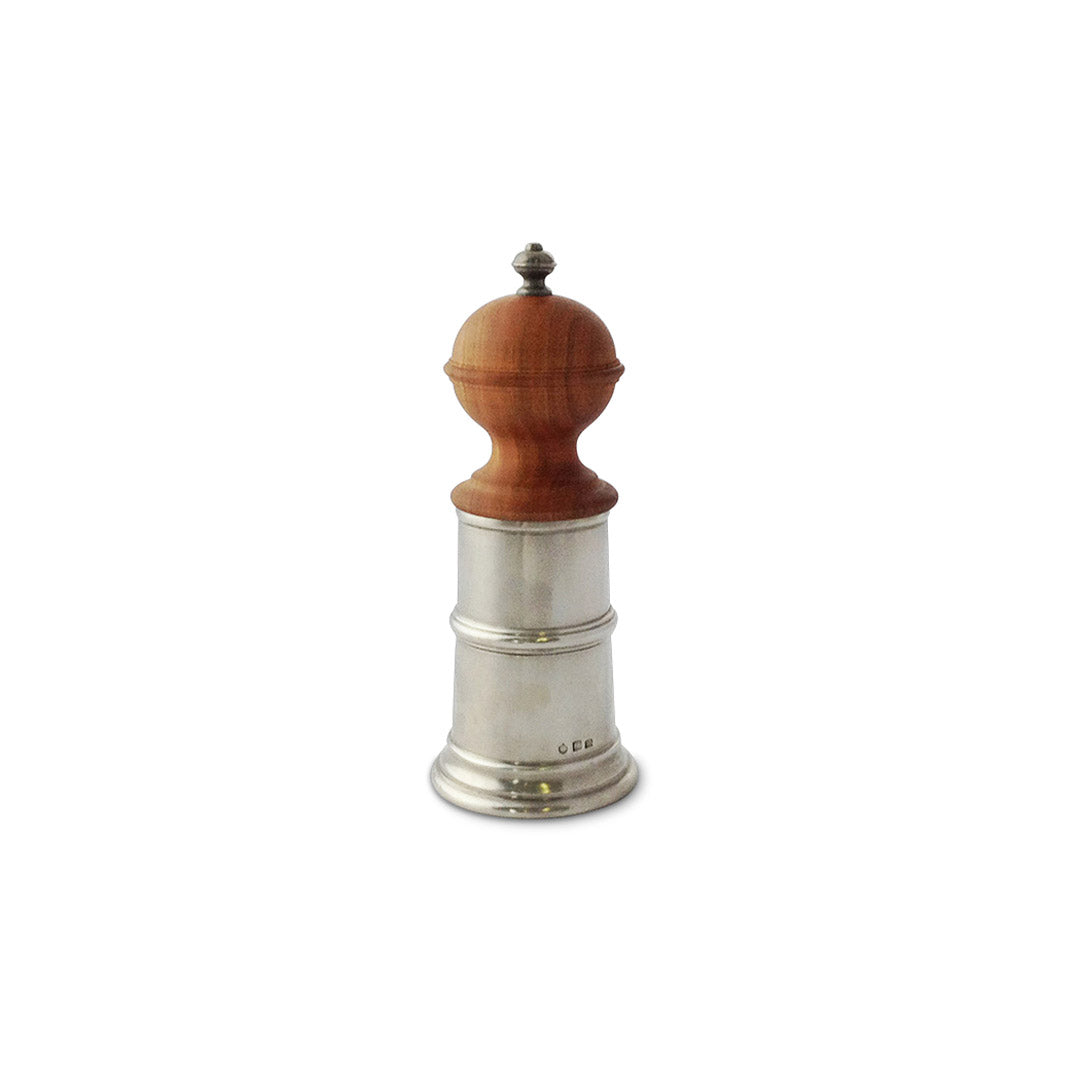 Wood & Pewter Pepper Mill
