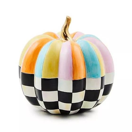 Cotton Candy Mini Check Pumpkin