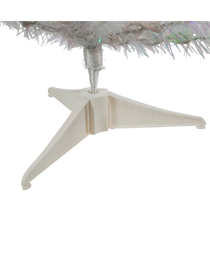 3&#39; Pre-Lit Multicolored LED White Glisten Pine Tree