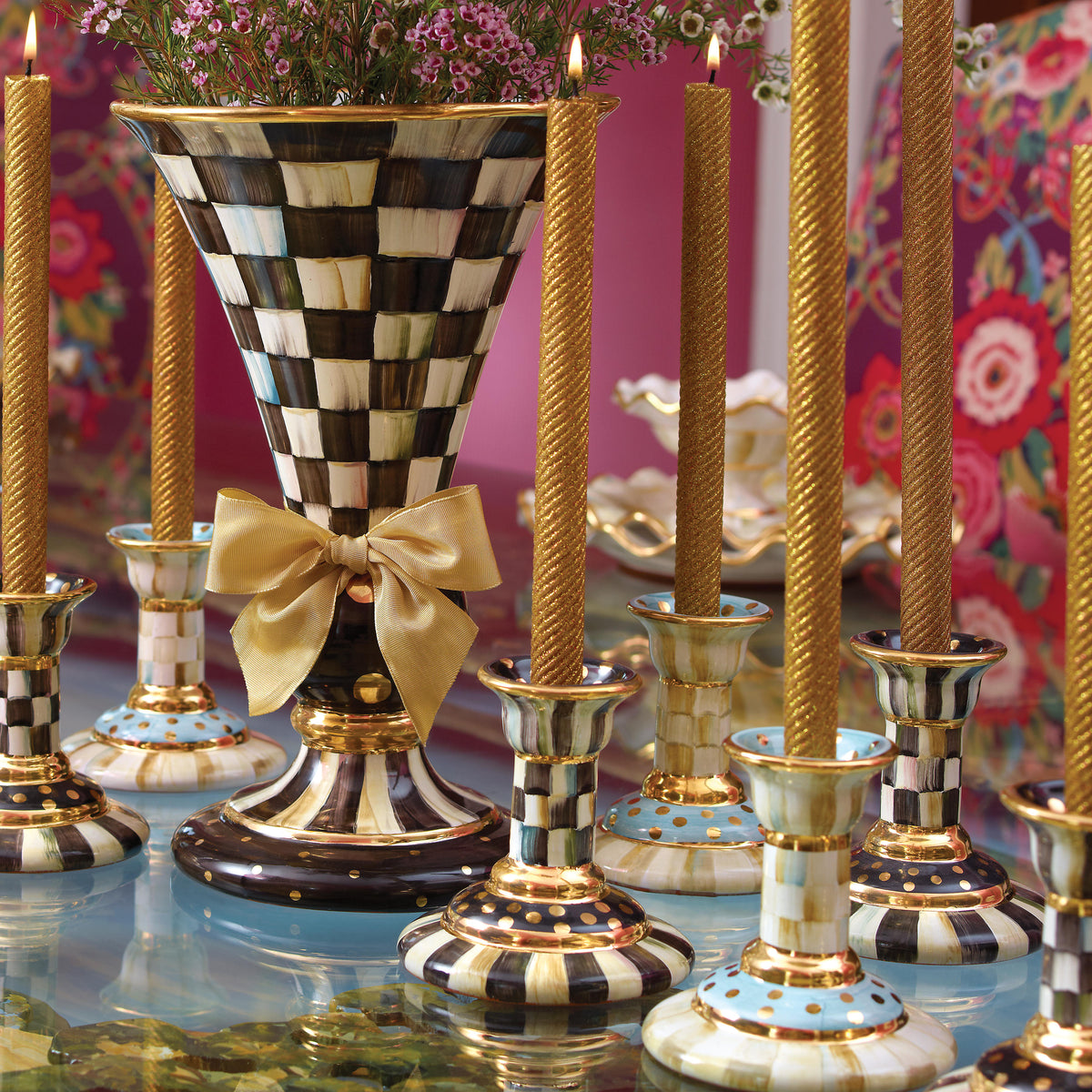 Courtly Check Column Candlestick