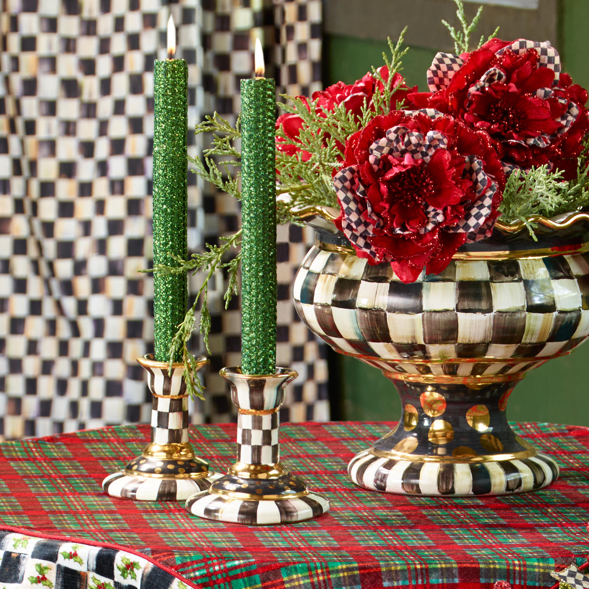 Courtly Check Column Candlestick