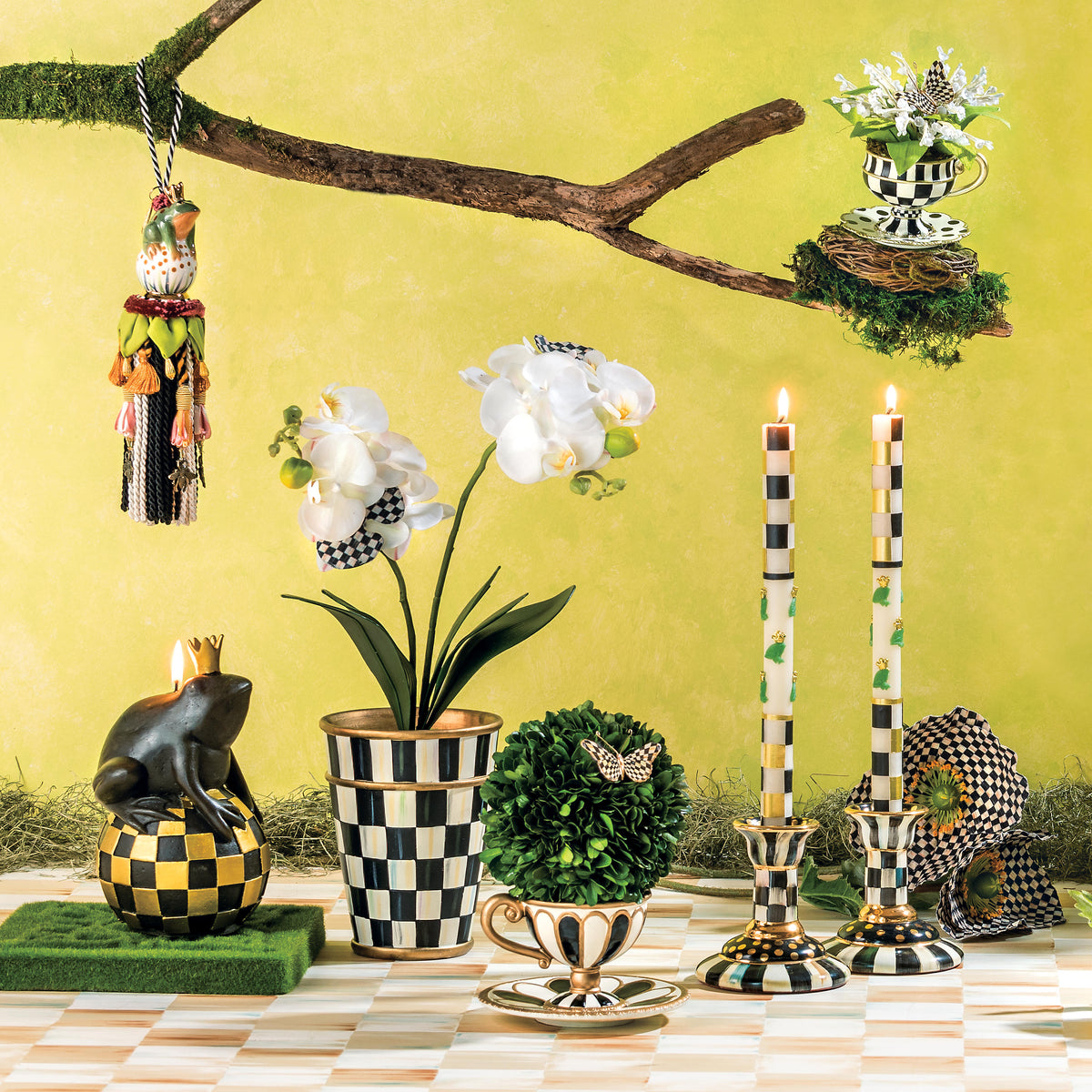 Courtly Check Column Candlestick