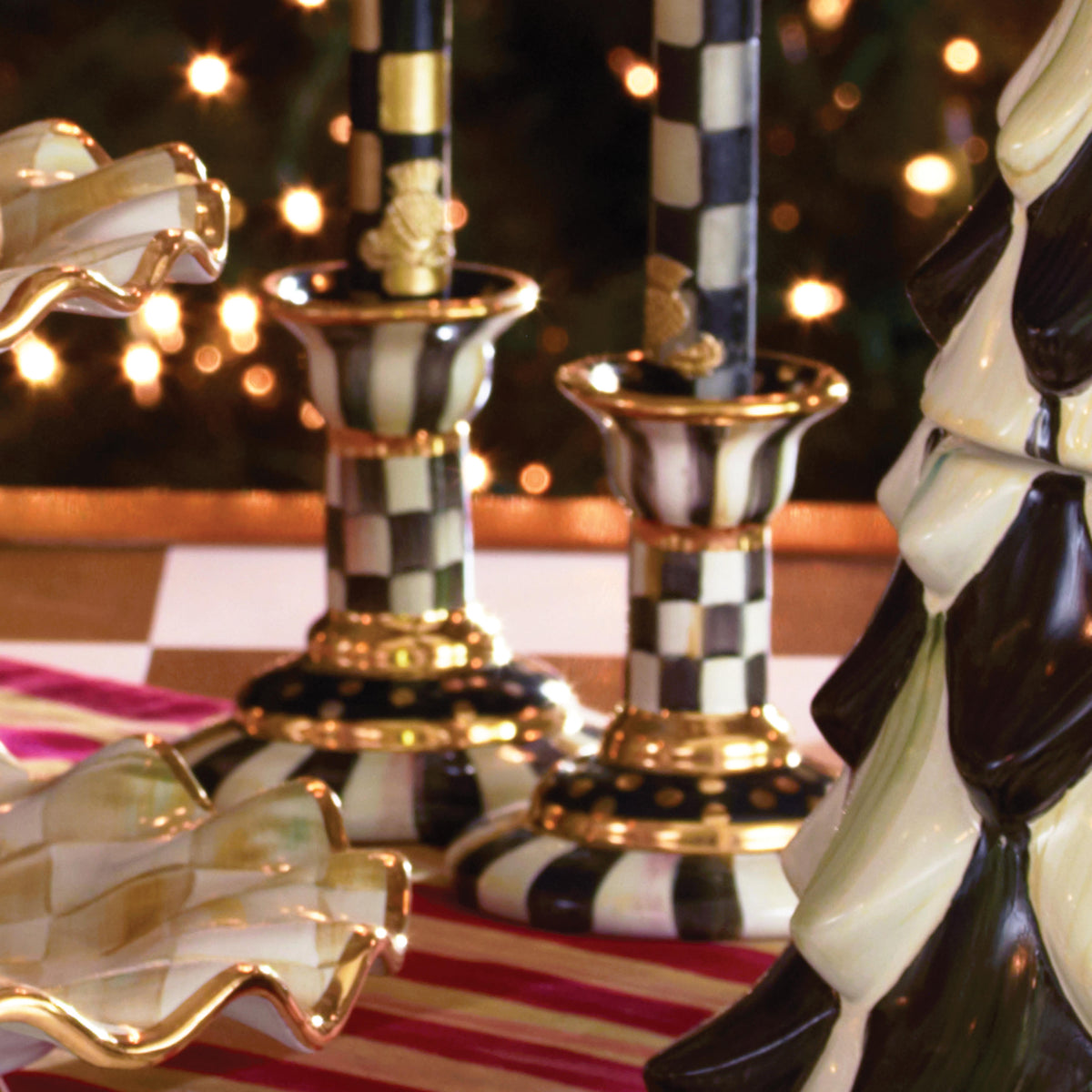 Courtly Check Column Candlestick