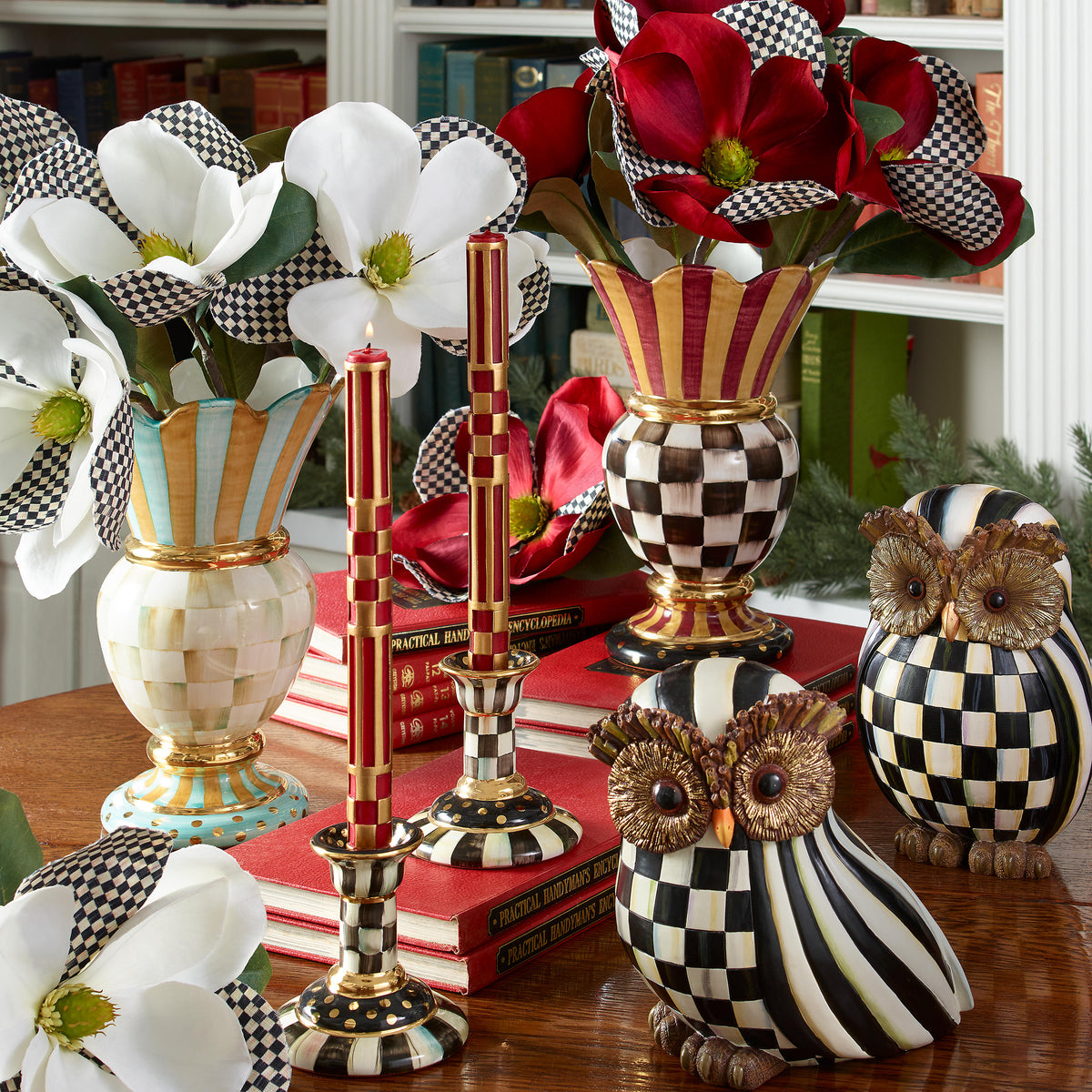 Courtly Check Column Candlestick