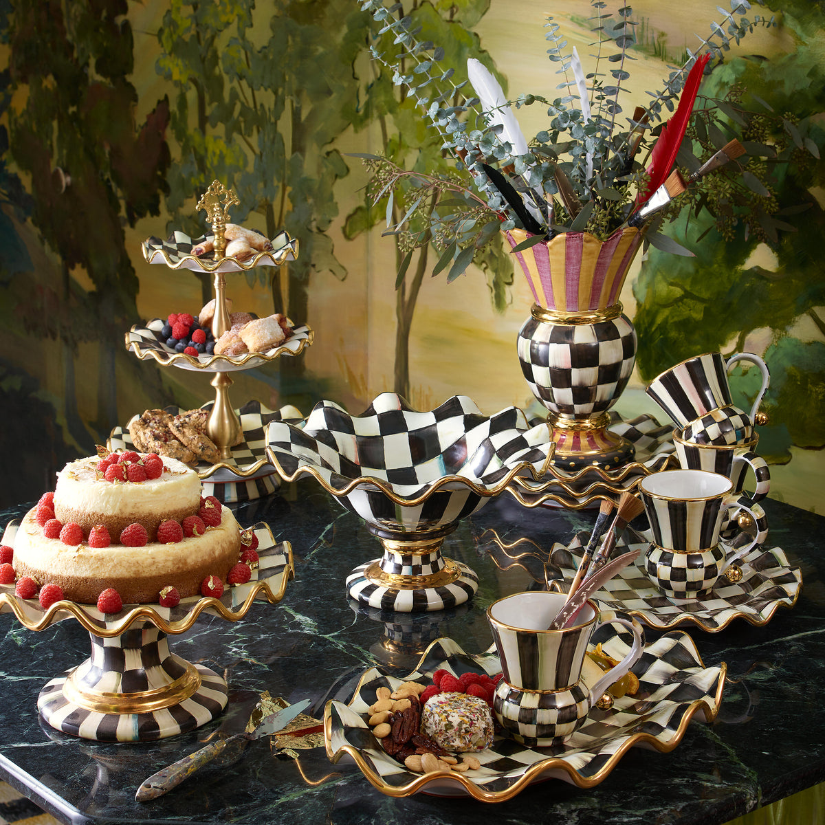 Courtly Check Three Tier Sweet Stand