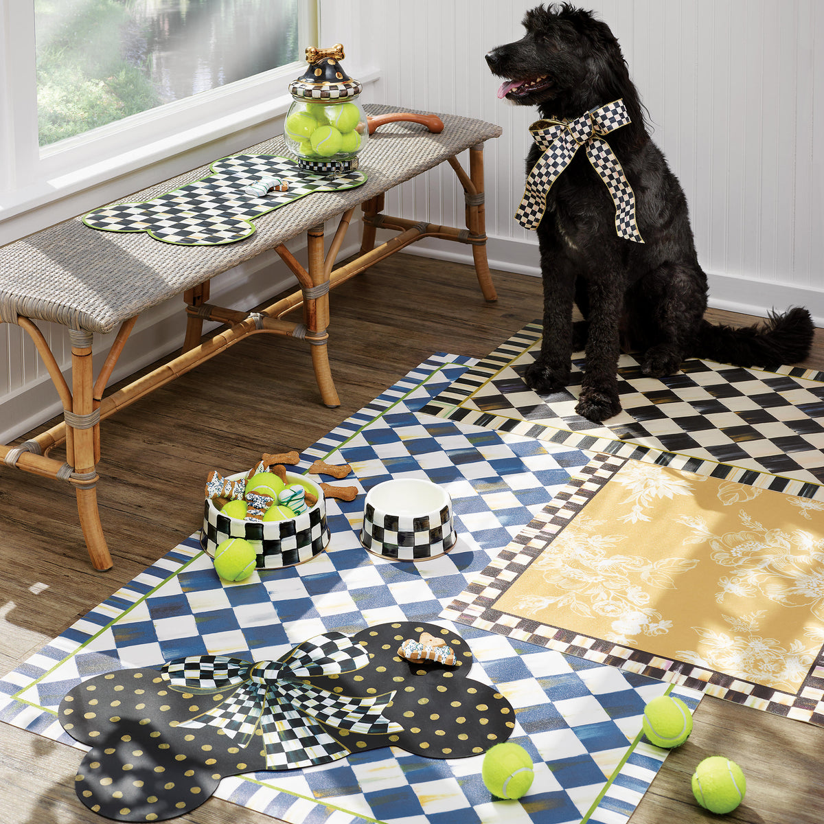 Courtly Check Canine Cookie Jar
