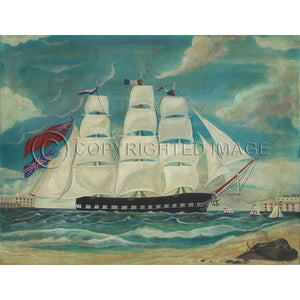 Ship Hong Kong Harbor 23x30