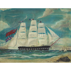 Ship Hong Kong Harbor 23x30