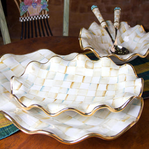 Parchment Check Serving Platter