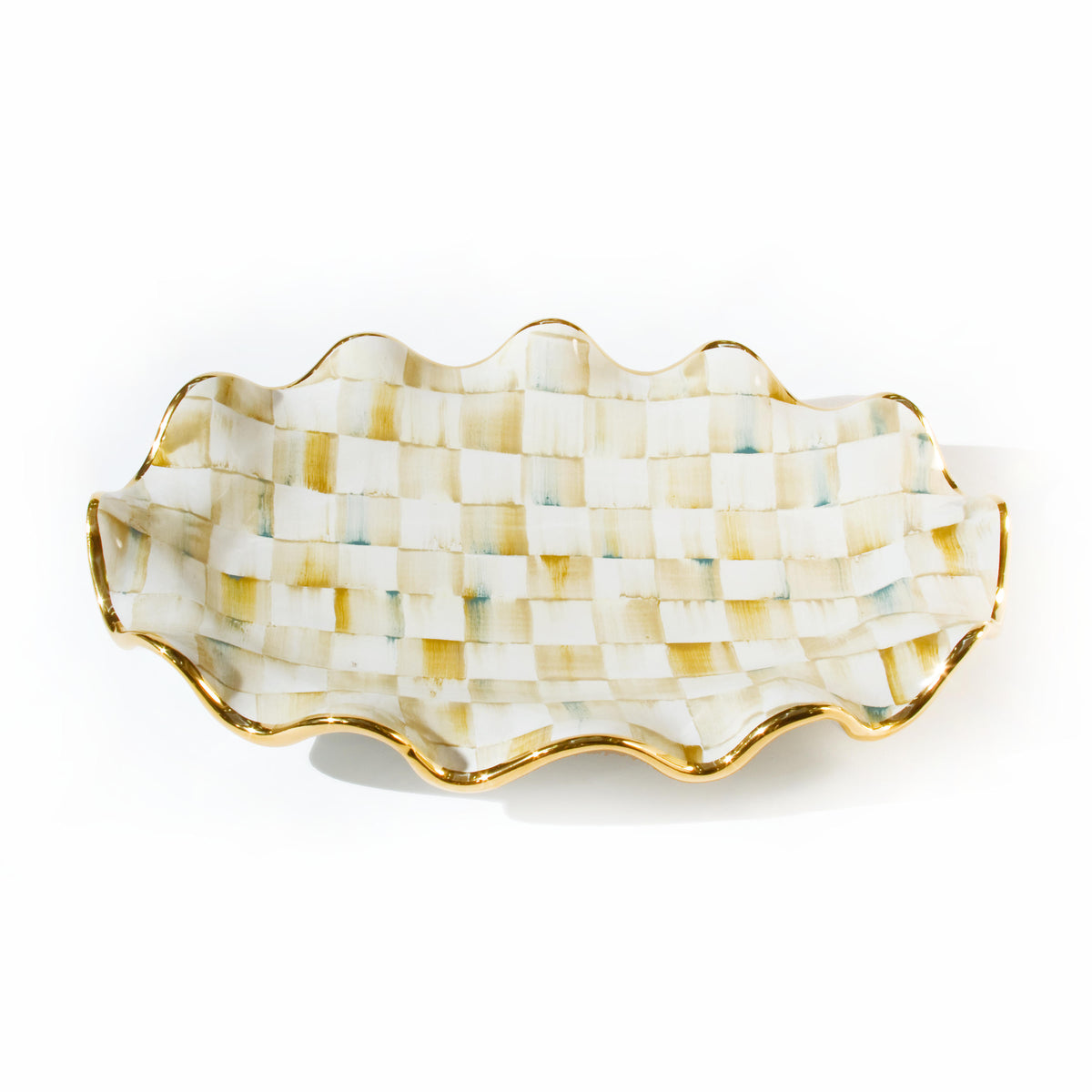 Parchment Check Serving Platter