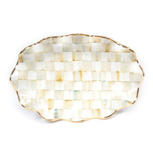 Parchment Check Serving Platter