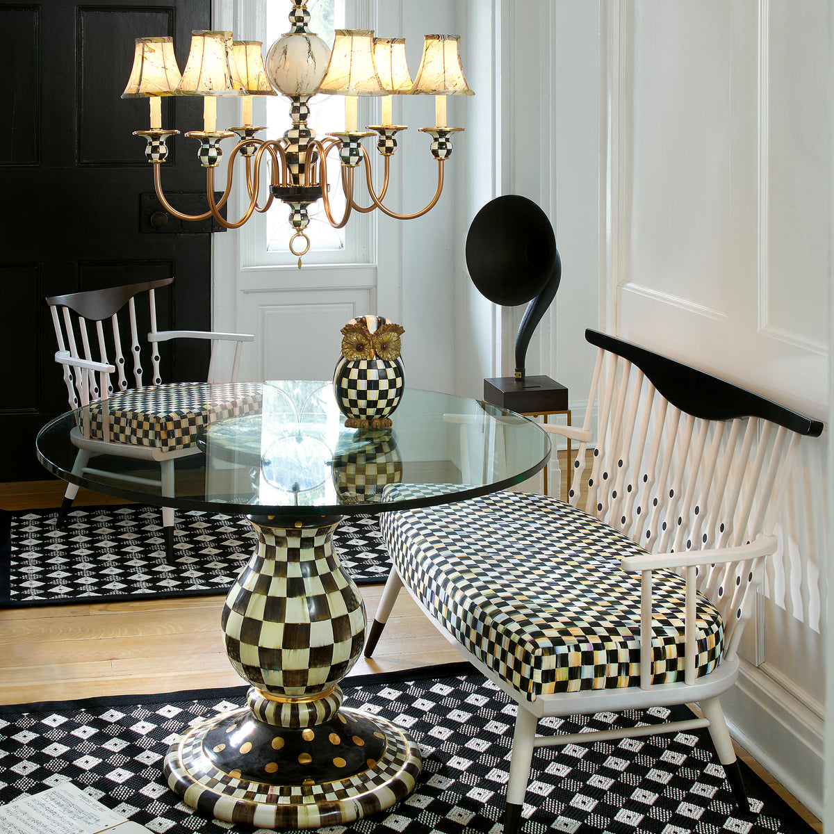 Courtly Check Pedestal Table Base