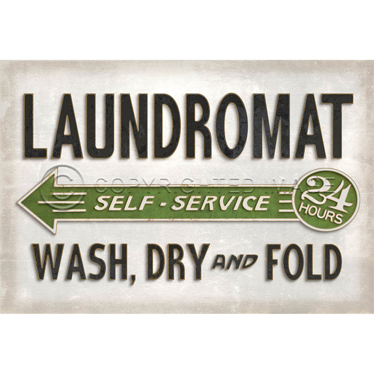 Laundry Laundromat White 38x56