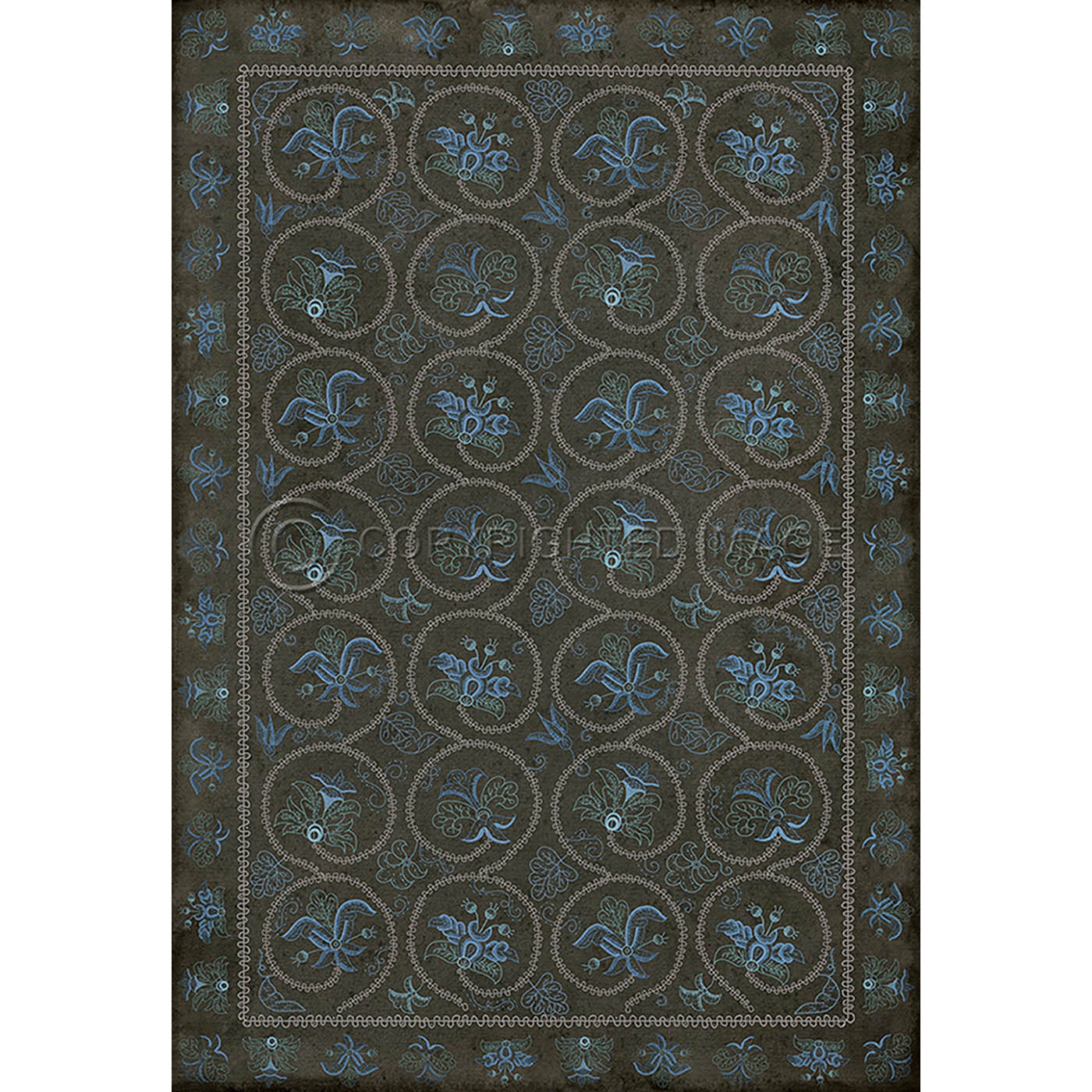 Crewelwork Delphinium 120x120