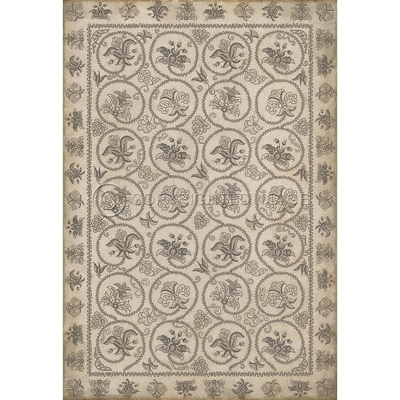 Crewelwork Hollyhock 120x120