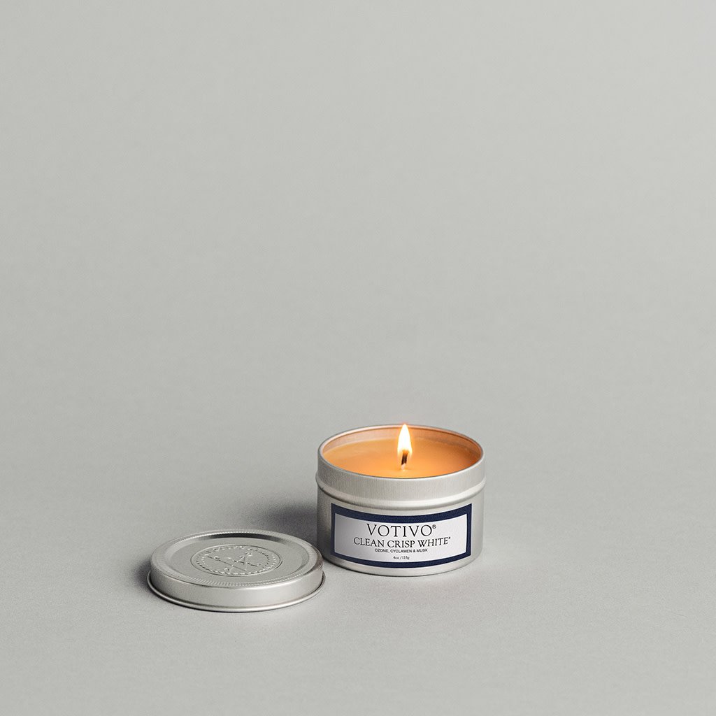Aromatic Travel Tin Candle-Clean Crisp White