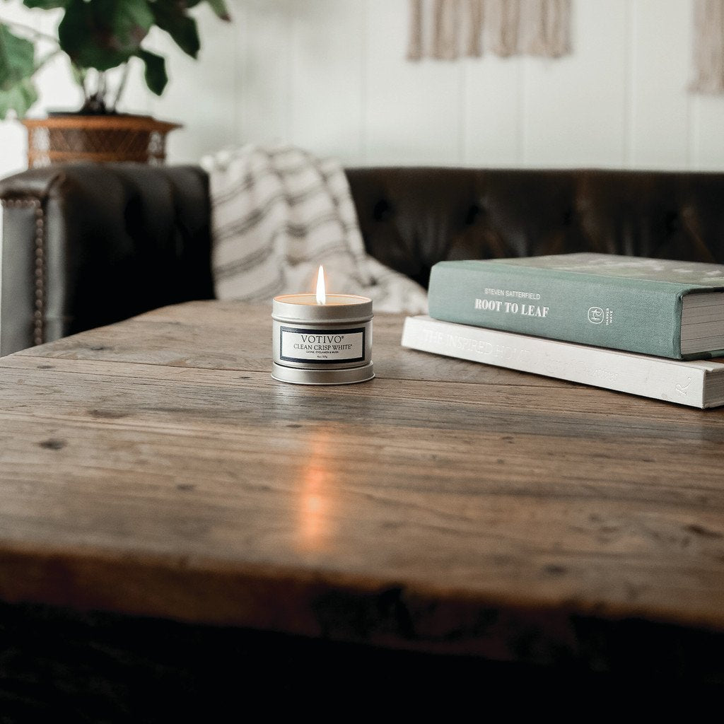 Aromatic Travel Tin Candle-Clean Crisp White