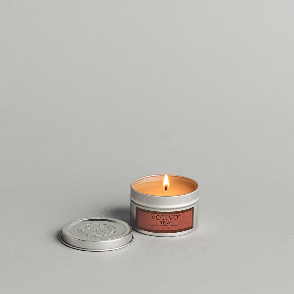 Aromatic Travel Tin Candle-Teak