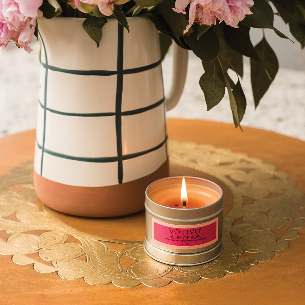 Aromatic Travel Tin Candle-Rush of Rose