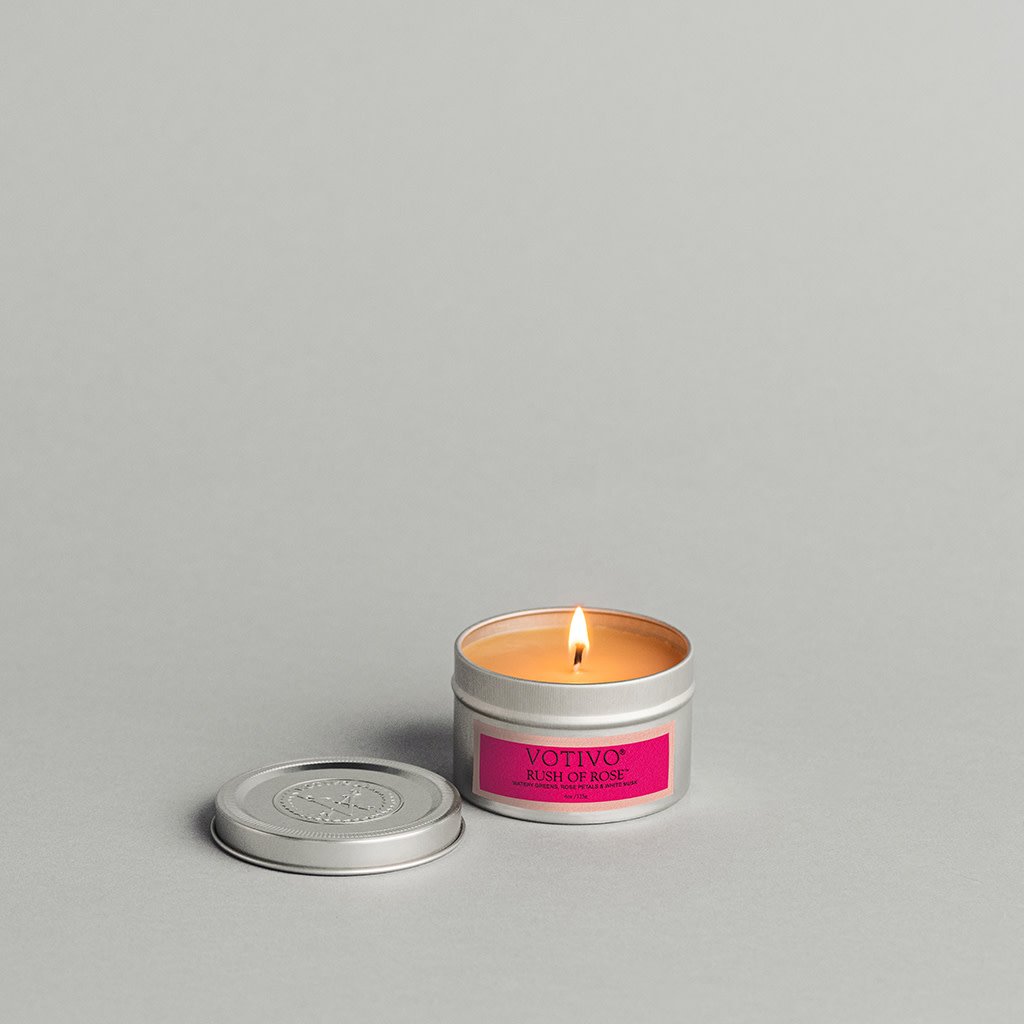 Aromatic Travel Tin Candle-Rush of Rose
