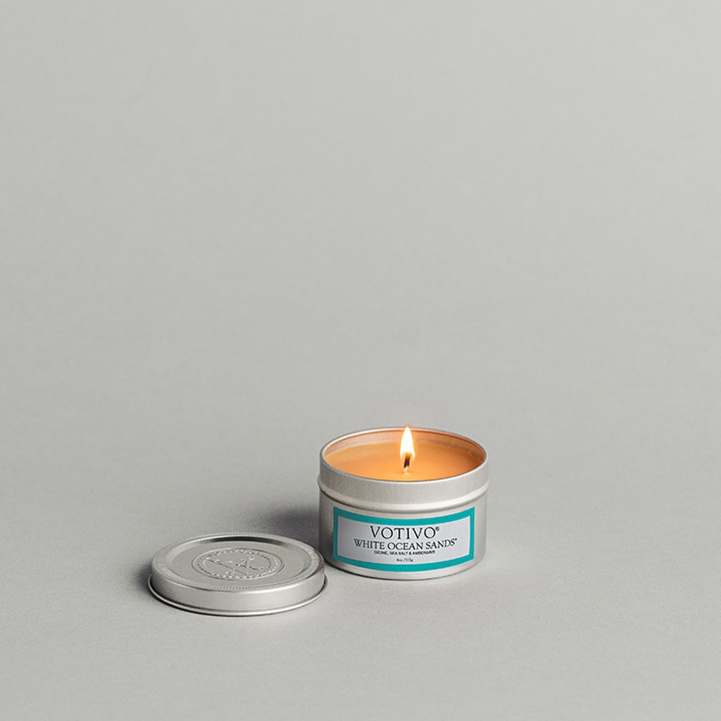 Aromatic Travel Tin Candle-White Ocean Sands
