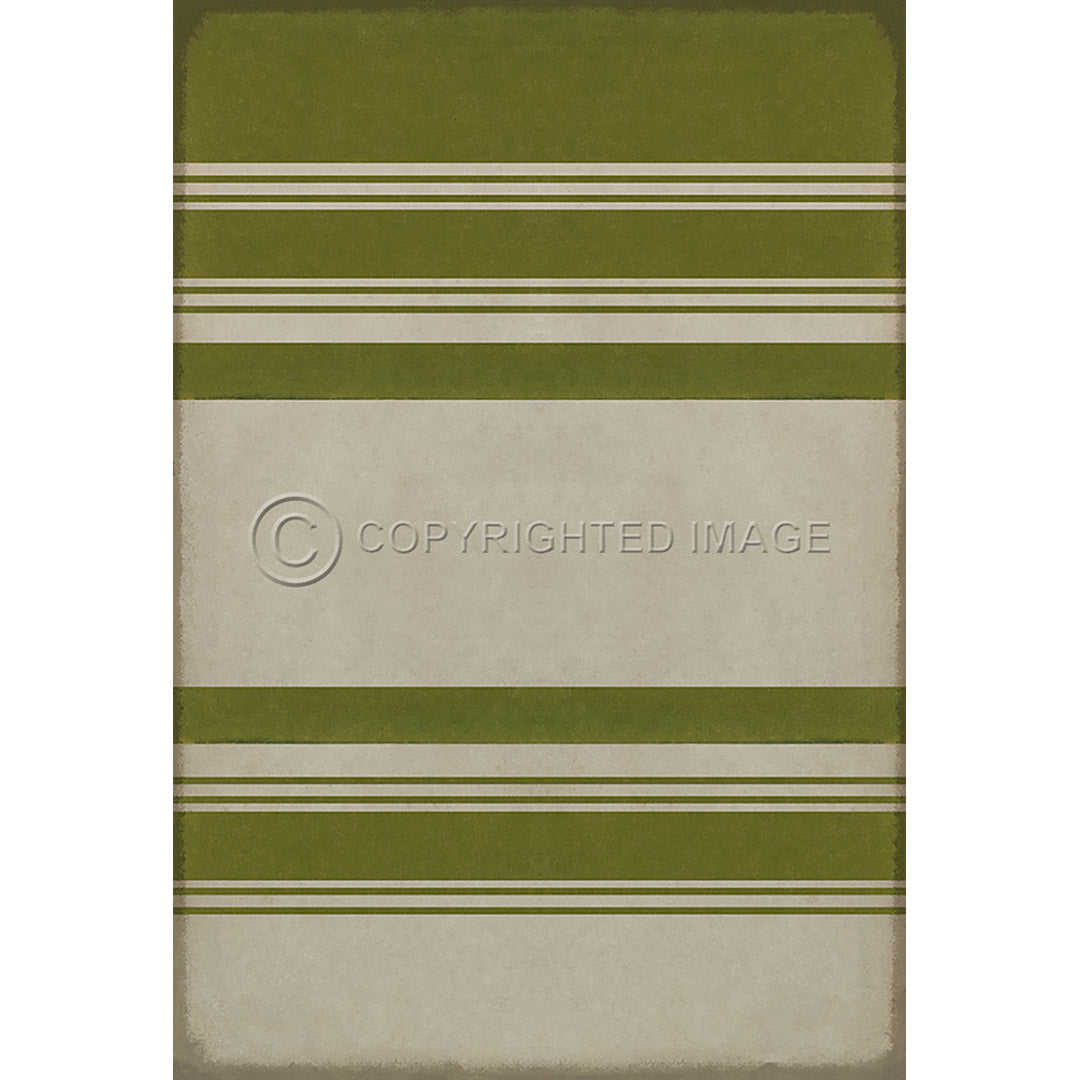 Pattern 50 Organic Stripes Green and White    38x56