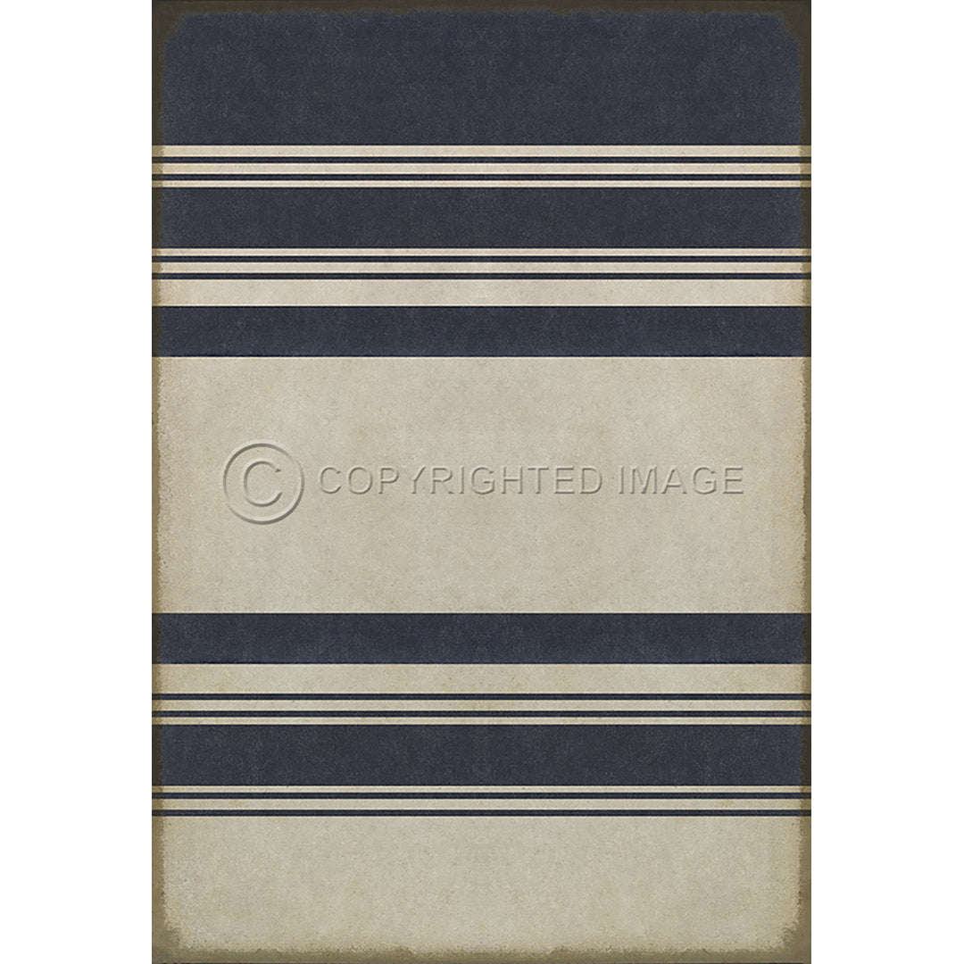 Pattern 50 Organic Stripes Blue and White    52x76