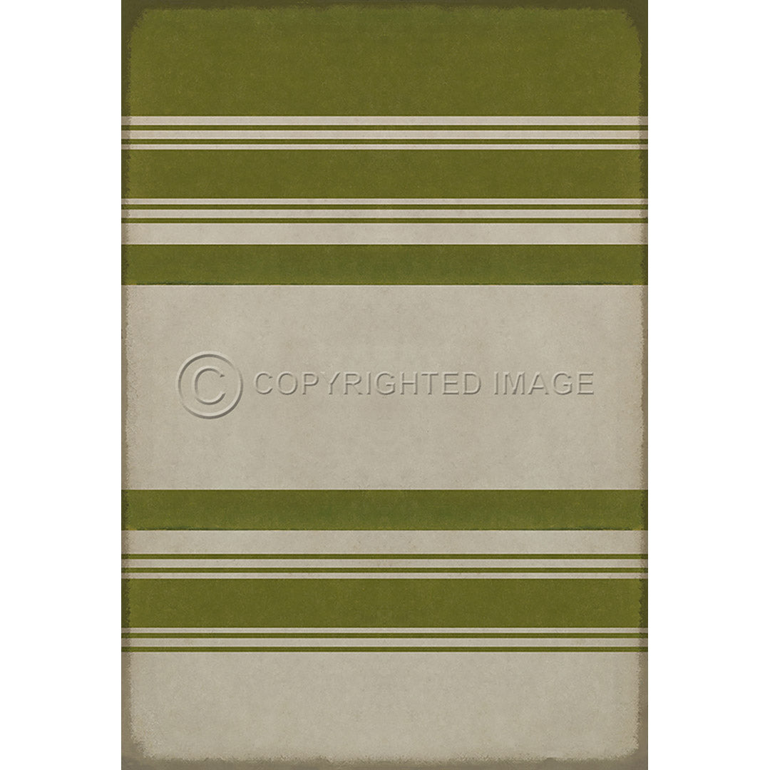 Pattern 50 Organic Stripes Green and White    52x76