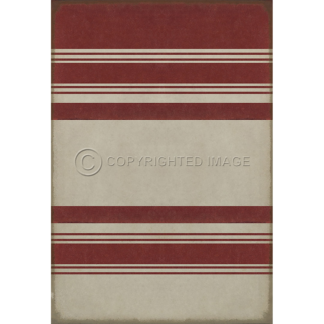 Pattern 50 Organic Stripes Red and White    52x76
