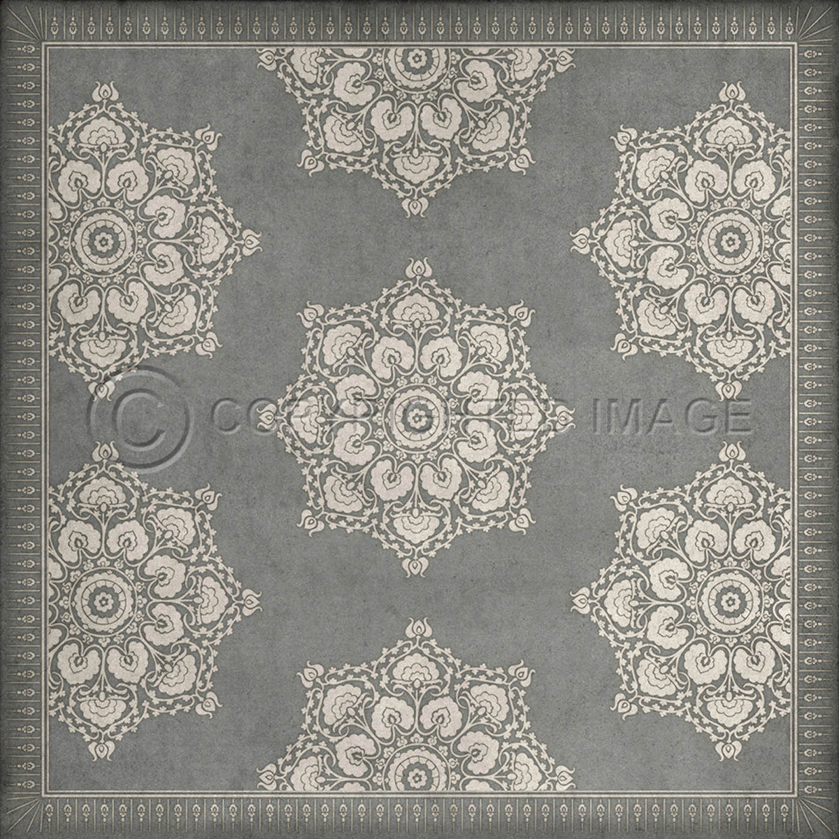 Indian Loop  Pewter and Flax 60x60