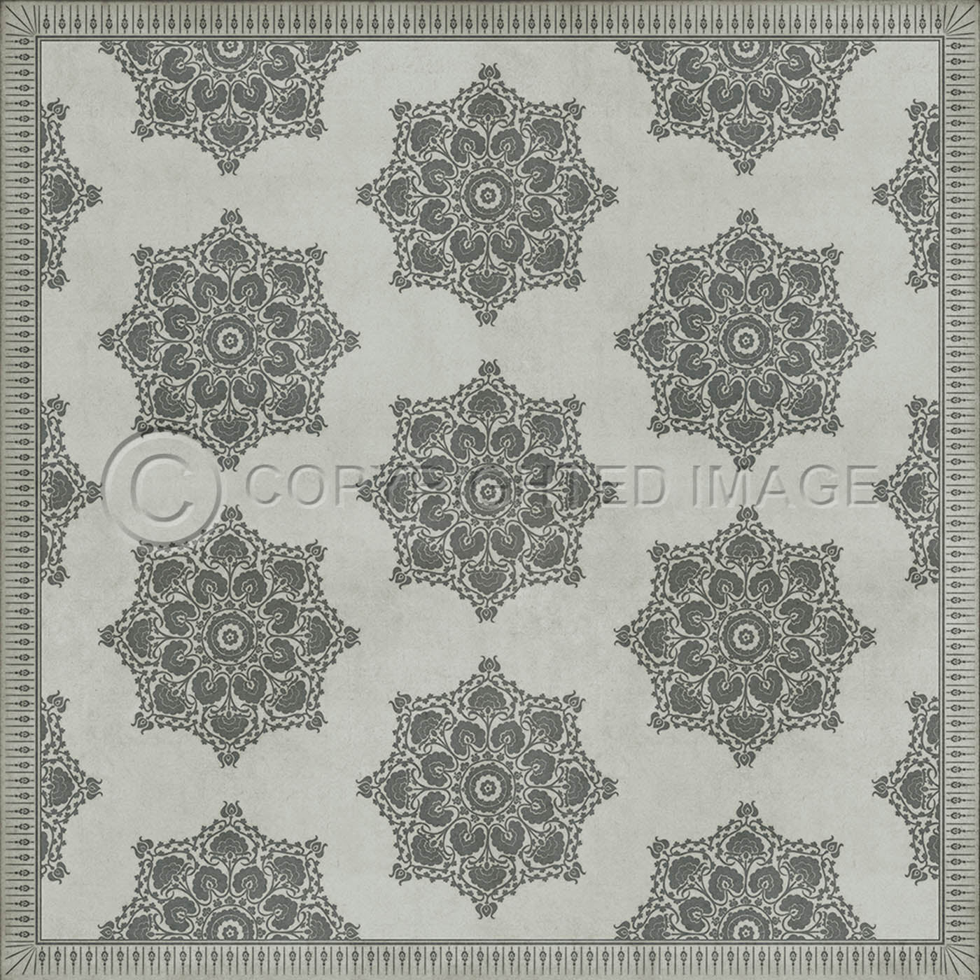 Indian Loop  Linen and Charcoal 120x120