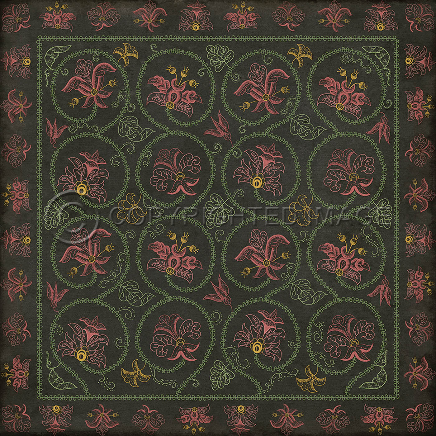 Crewelwork Dianthus 120x120