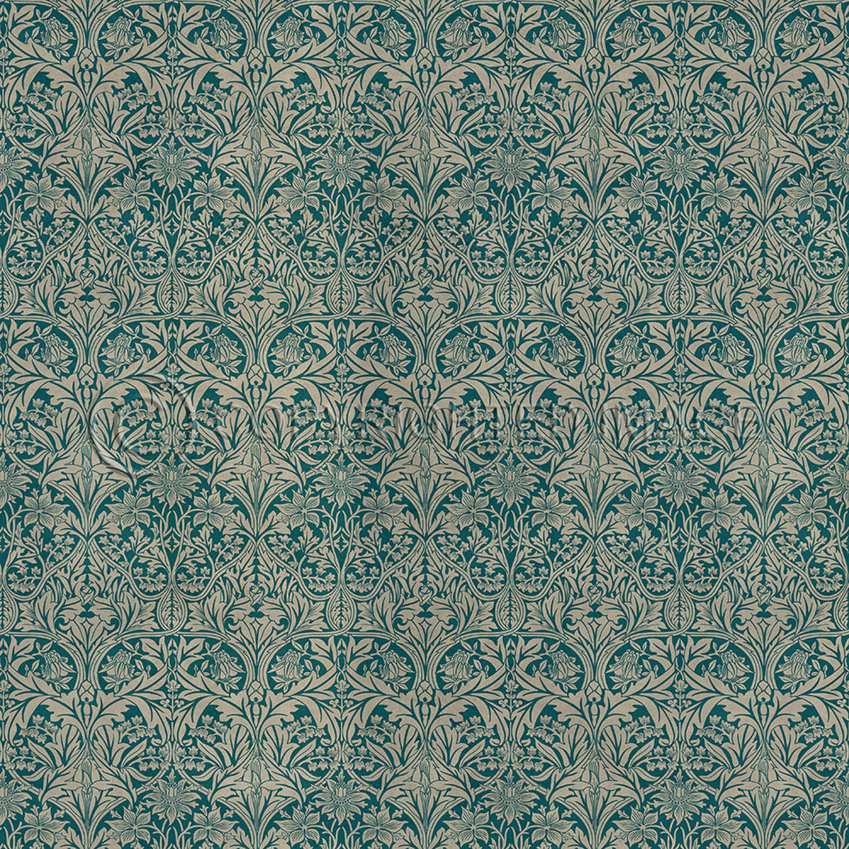 Bluebell Teal 36x36