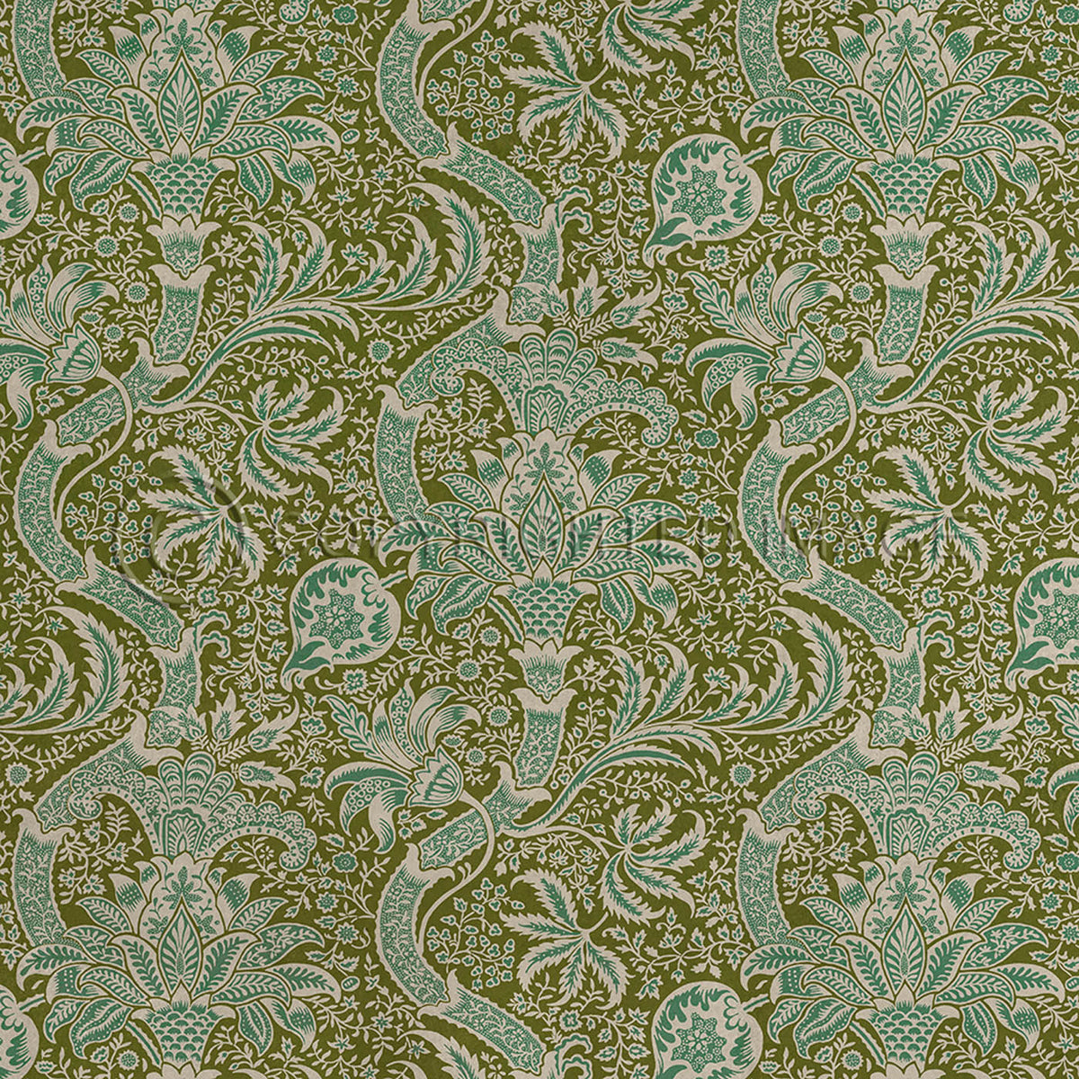 Indian Olive and Teal 60x60