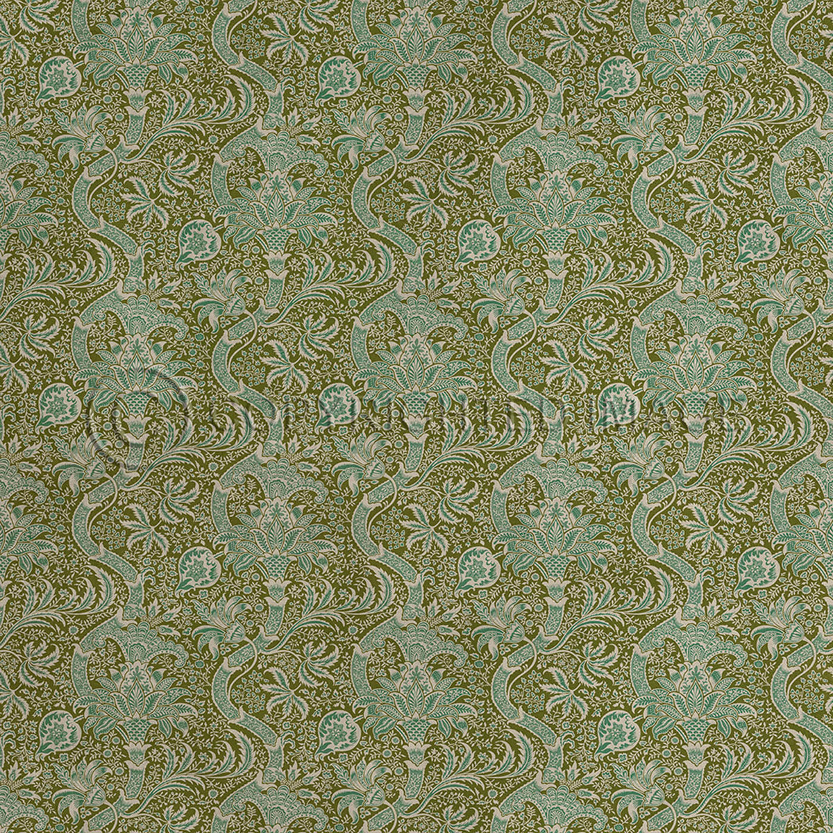 Indian Olive and Teal 120x120