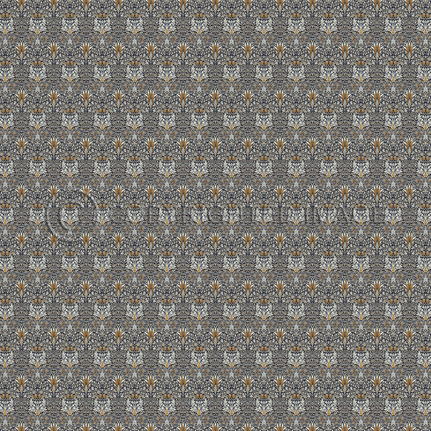 Snakeshead Indigo and Gold 120x120