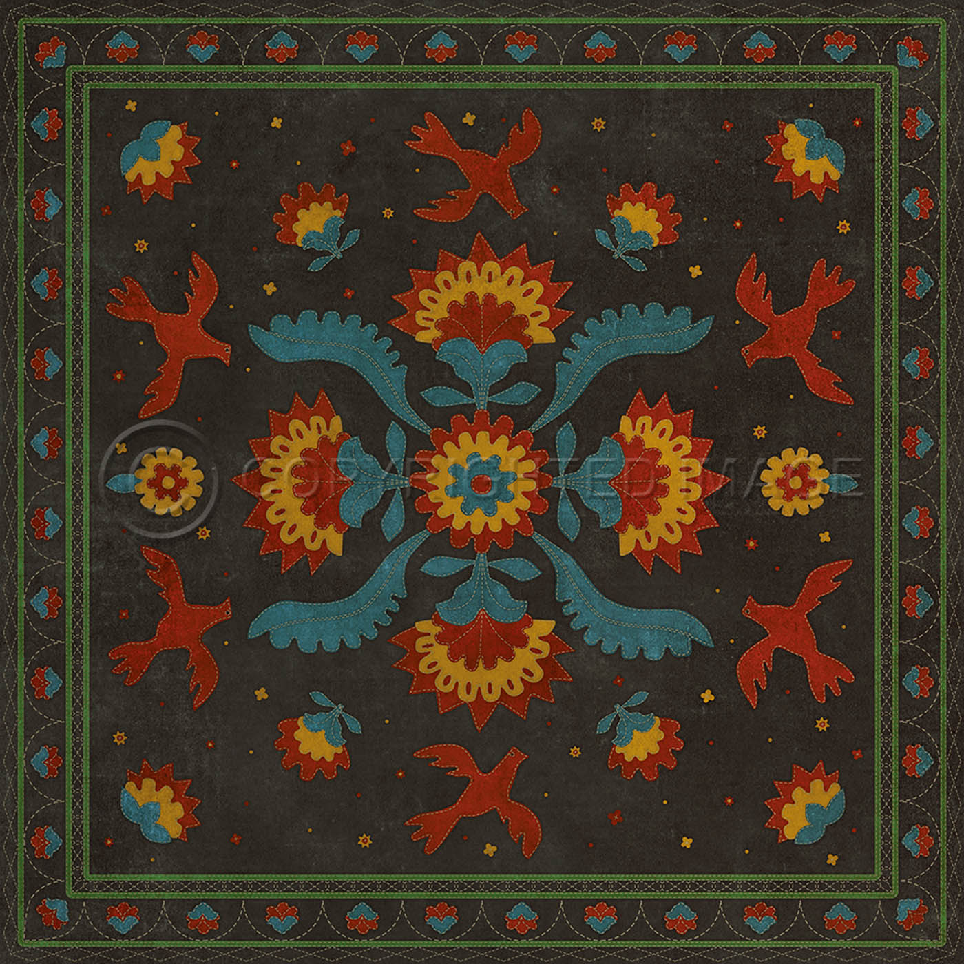 Applique Gossip of Swallows 120x120