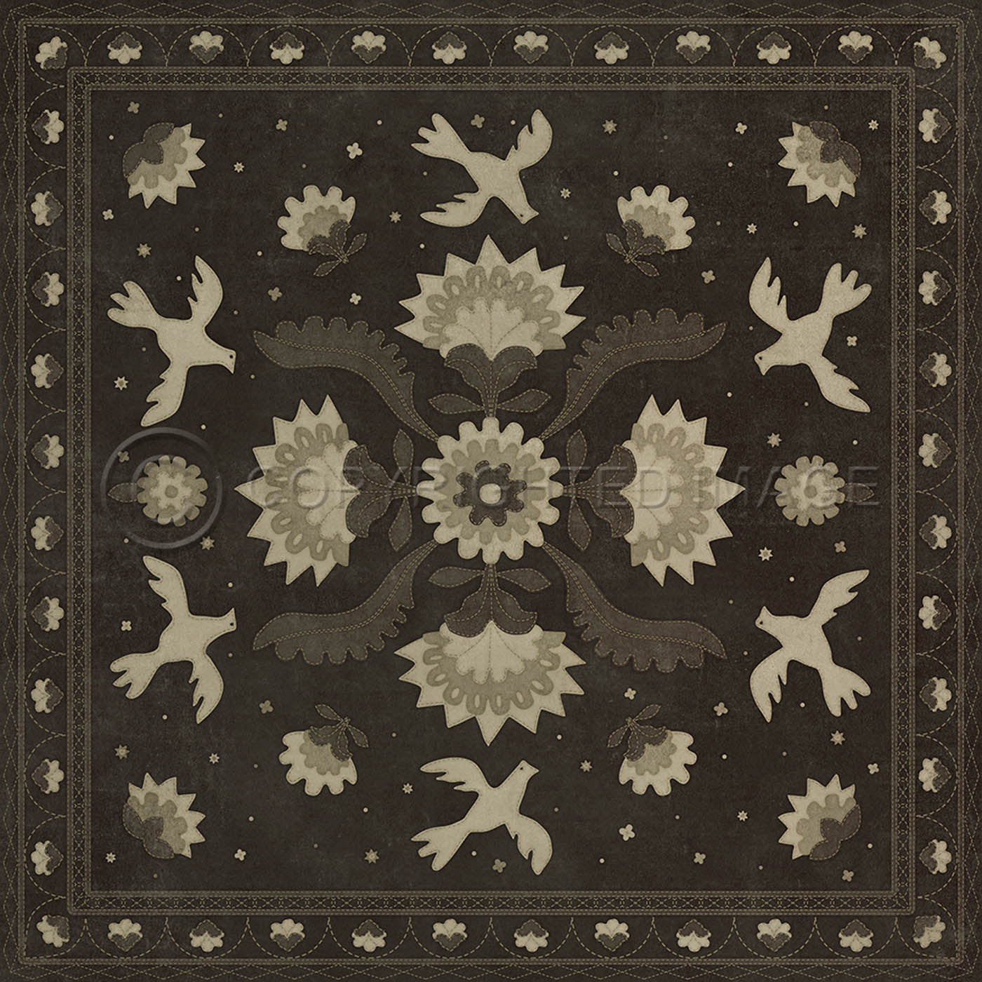 Applique Stitches of the Hours 120x120