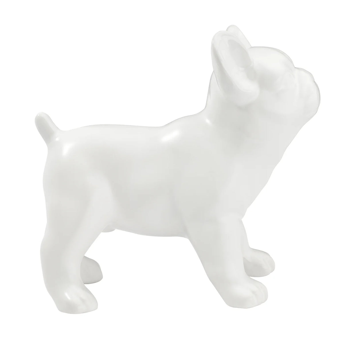 Standing Bulldog - White