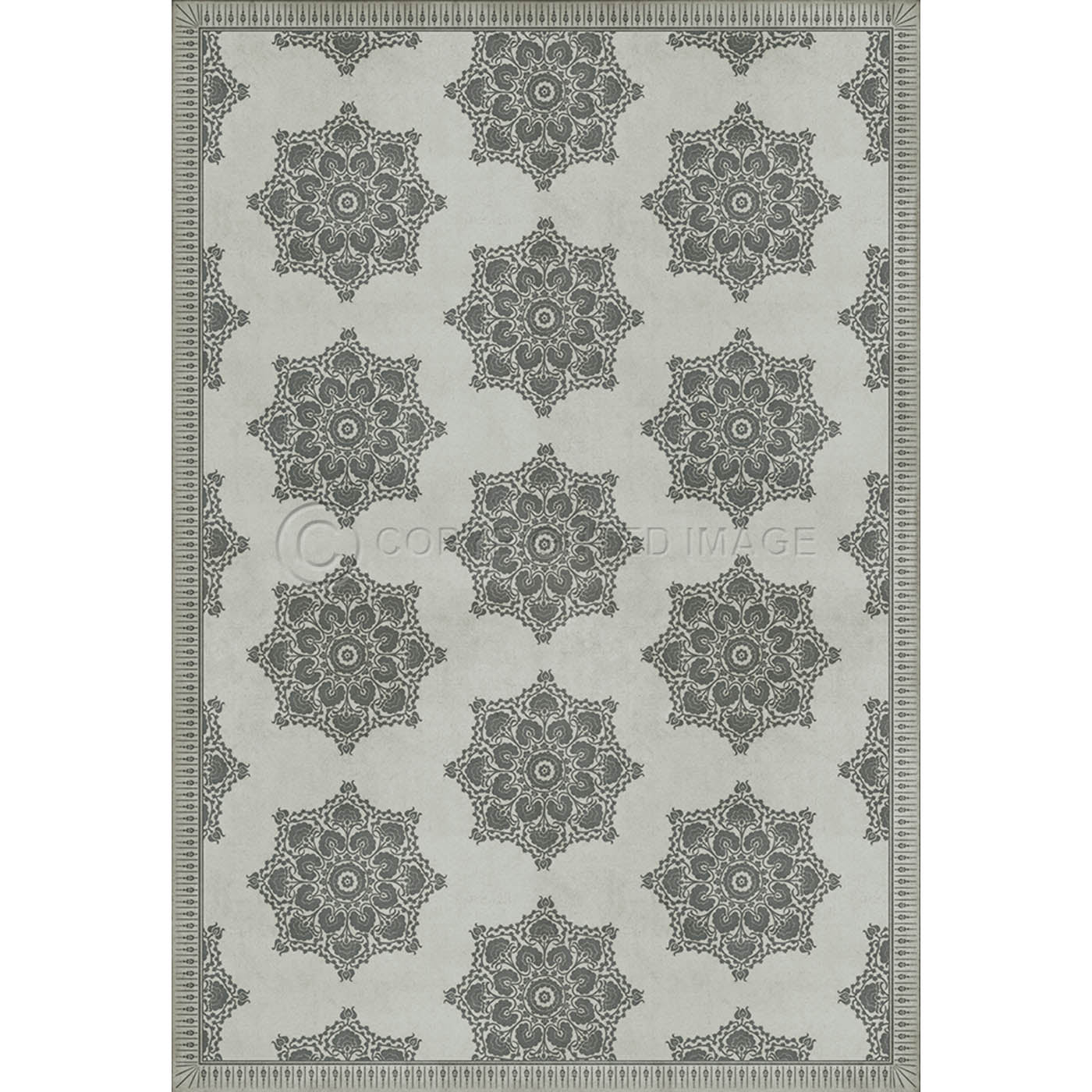 Indian Loop  Linen and Charcoal 120x120