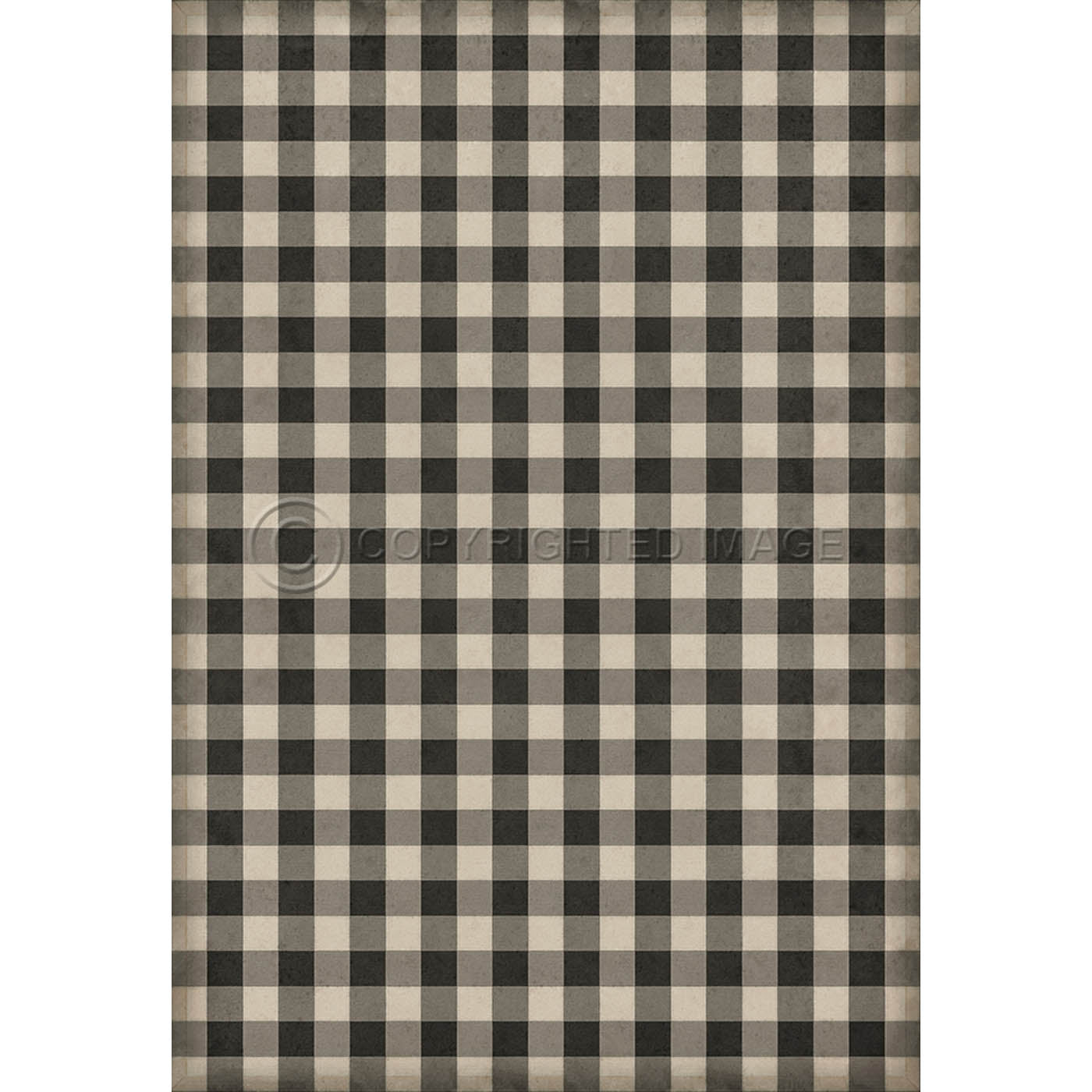 Gingham Canvas Black 120x120
