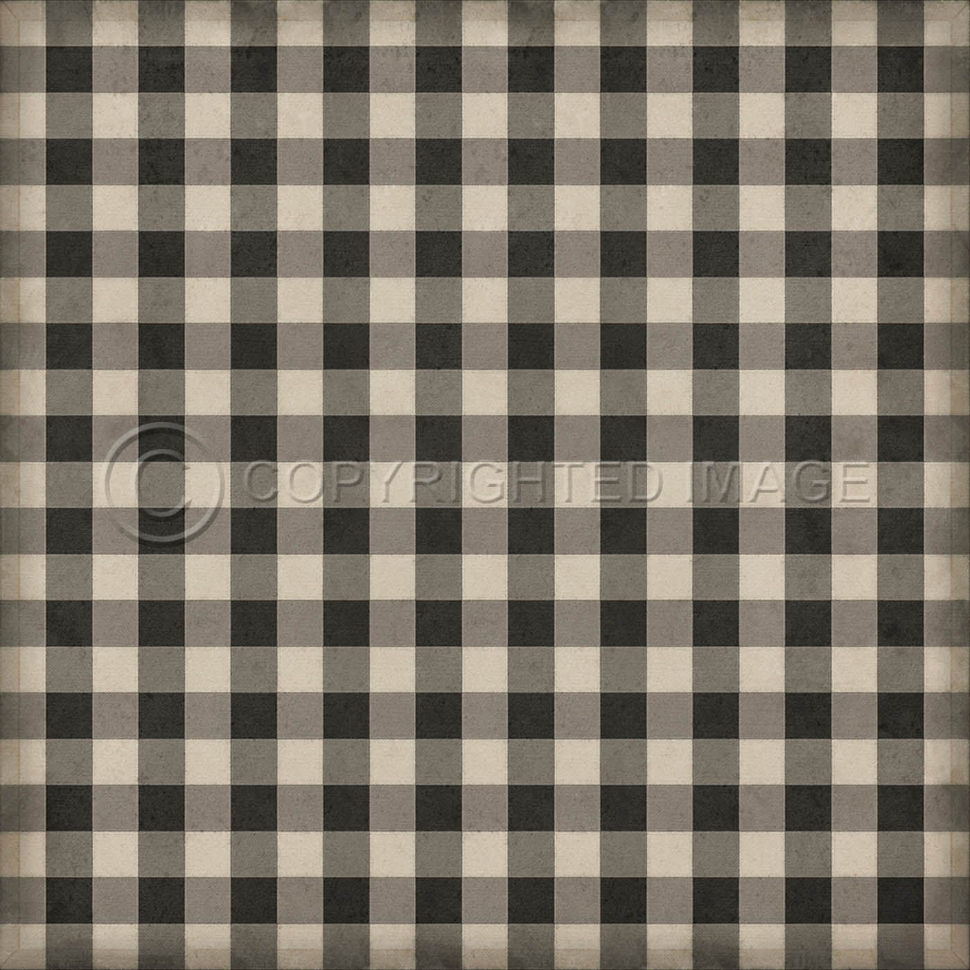 Gingham Canvas Black 120x120