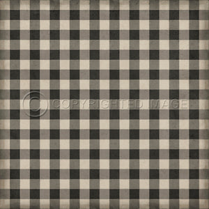 Gingham Canvas Black 120x120